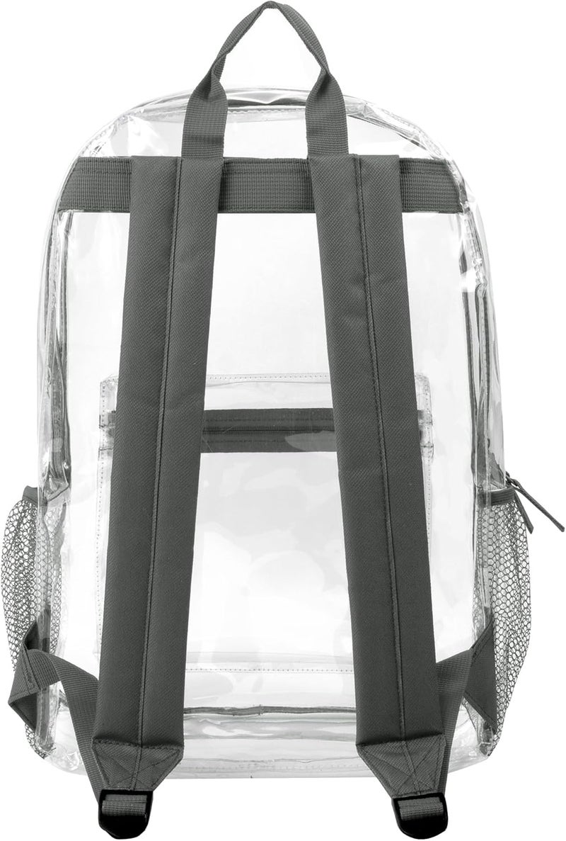 Trailmaker Clear Backpack Heavy Duty with Padded Straps, Side Pockets for Kids, Boys, Girls, School, Stadium Approved Events - Image 5