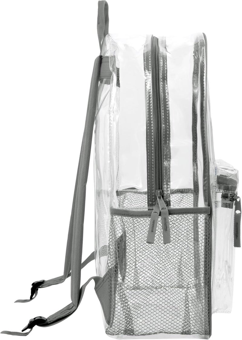 Trailmaker Clear Backpack Heavy Duty with Padded Straps, Side Pockets for Kids, Boys, Girls, School, Stadium Approved Events - Image 4
