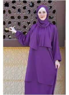 DAMAS COLLECTION P101-umrah essentials Jilbab for women with tow style Skirt or Trouser -4 piece Prayer Clothes for Muslim Women-Islamic Abaya Dress Outfit maxi with scarf and small bag- Modest suit Women  - Image 3
