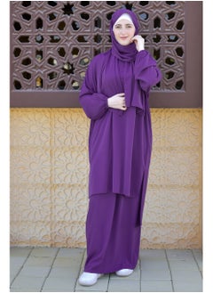 DAMAS COLLECTION P101-umrah essentials Jilbab for women with tow style Skirt or Trouser -4 piece Prayer Clothes for Muslim Women-Islamic Abaya Dress Outfit maxi with scarf and small bag- Modest suit Women  - Image 4