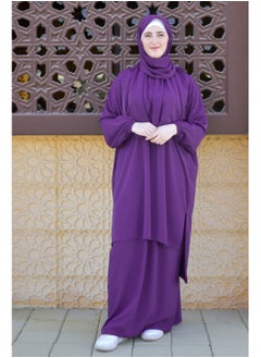 DAMAS COLLECTION P101-umrah essentials Jilbab for women with tow style Skirt or Trouser -4 piece Prayer Clothes for Muslim Women-Islamic Abaya Dress Outfit maxi with scarf and small bag- Modest suit Women  - Image 1