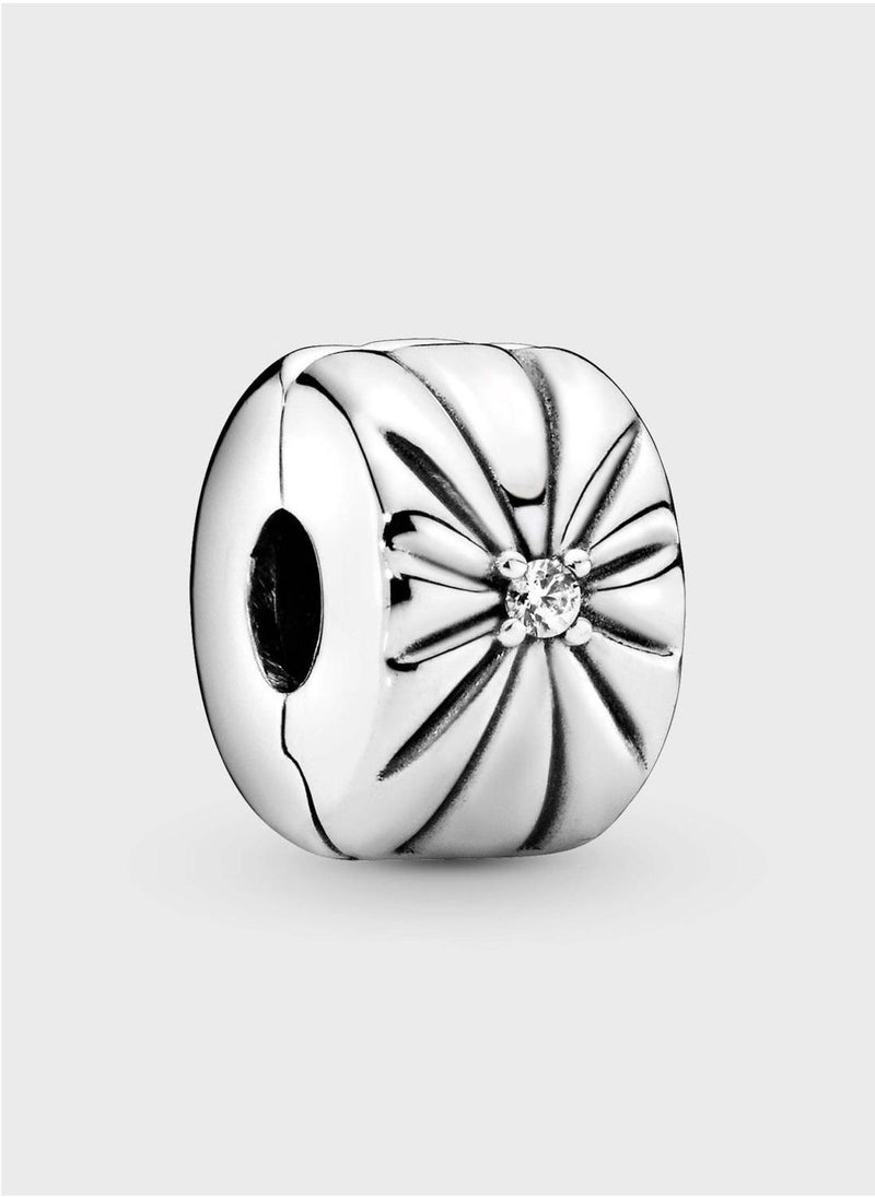 PANDORA Sparkling Sunburst Clip Charm  - Image 1