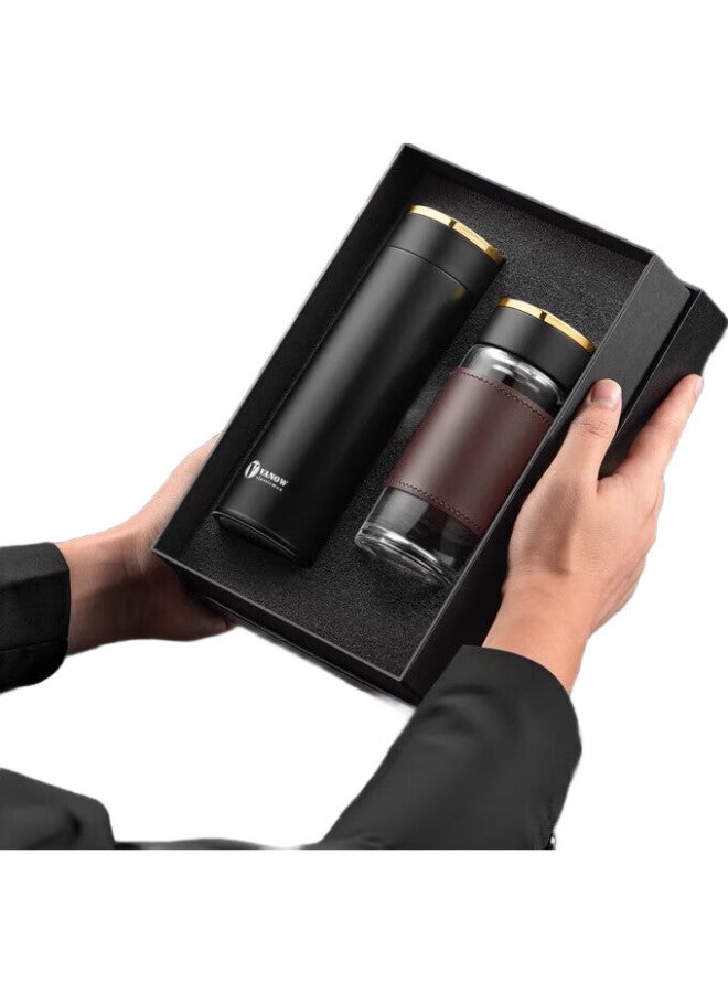 Vanow High-End Insulated Cup Men'S Customized Engraved Gift Box Men'S Smart Tea Brewing Cup New Water Cup - Image 3