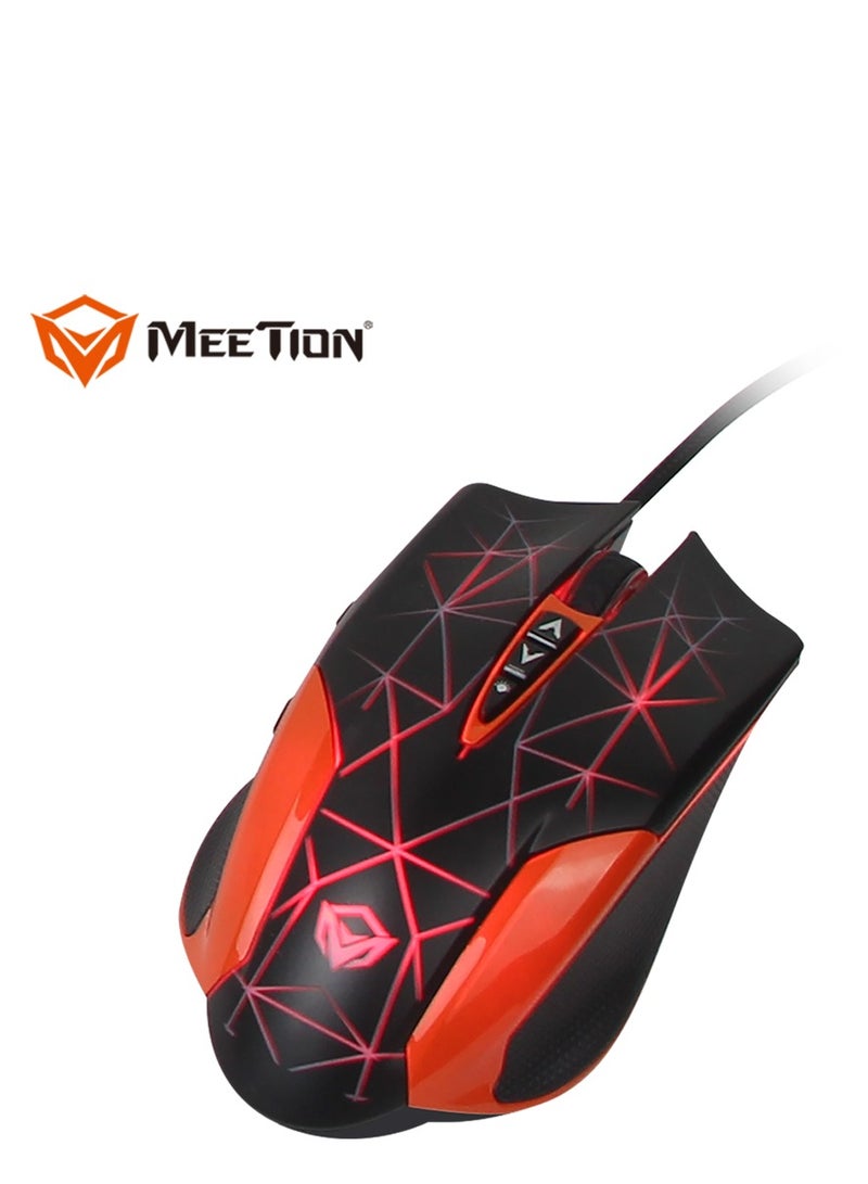 Meetion 4 in 1 C-500 PC Backlight Gold Plating USB Ergonomic Gaming Mouse Rainbow Keyboard and Mouse Pad Combo Comfortable and Soft Keys - Image 4