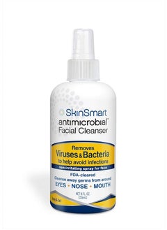 SkinSmart Antimicrobial Facial Cleanser Spray to Remove Viruses and Bacteria Around Eyes, Nose and Mouth, Fight Maskne, 8 oz Spray Non-Irritating Hypochlorous Spray  - Image 1