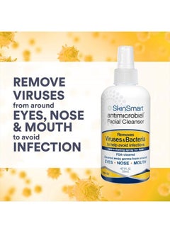 SkinSmart Antimicrobial Facial Cleanser Spray to Remove Viruses and Bacteria Around Eyes, Nose and Mouth, Fight Maskne, 8 oz Spray Non-Irritating Hypochlorous Spray  - Image 3