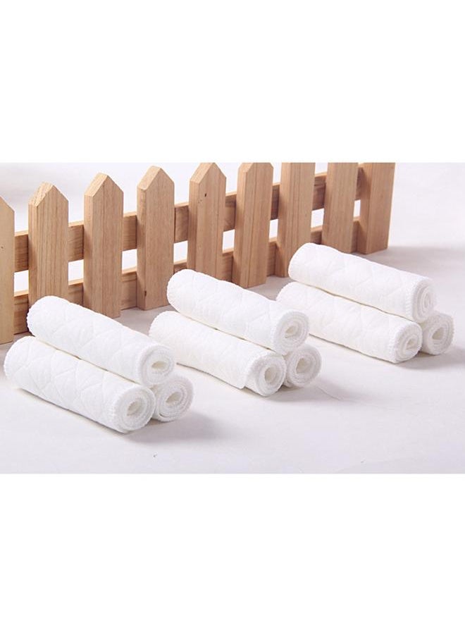 10Pcs Nappies Burp Cloths Muslin Cloths Absorbent Wash Cloths Folding Nappies for Baby