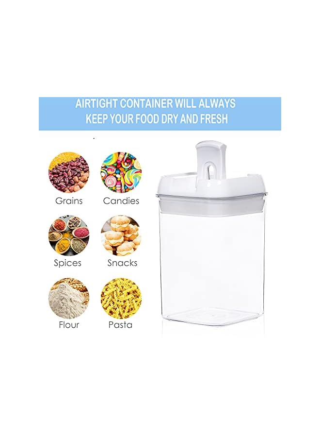 IAF Food Storage Containers Set,U-HOOME 7PCS/set Kitchen Pantry Organization and Storage Container, BPA Free Plastic Cereal Containers for Dry Food Storage- Include Labels & Marker - Image 3