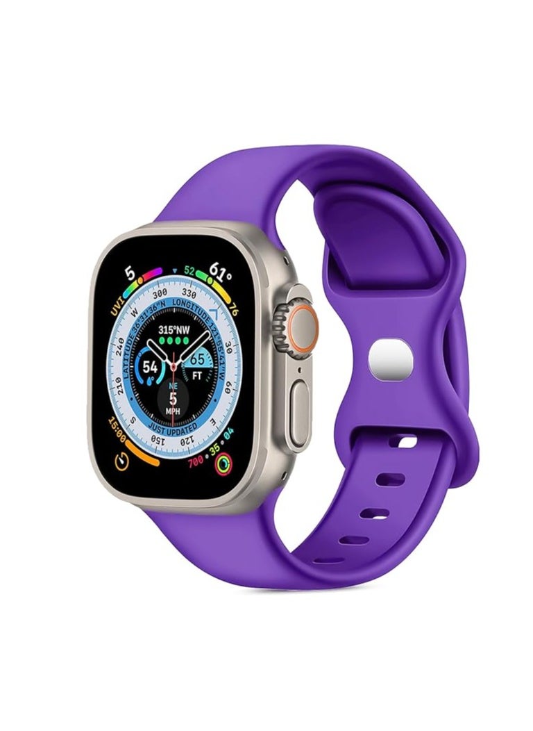 Generic - Strap Compatible with Apple Watch Band 49mm 45mm 44mm 42mm 41mm 40mm 38mm, Breathable Silicone Sport Replacement Wristband Strap for iWatch Ultra/Ultra2 Series 9/8/7/6/5/4/3/2/1/SE/SE2 - Image 1