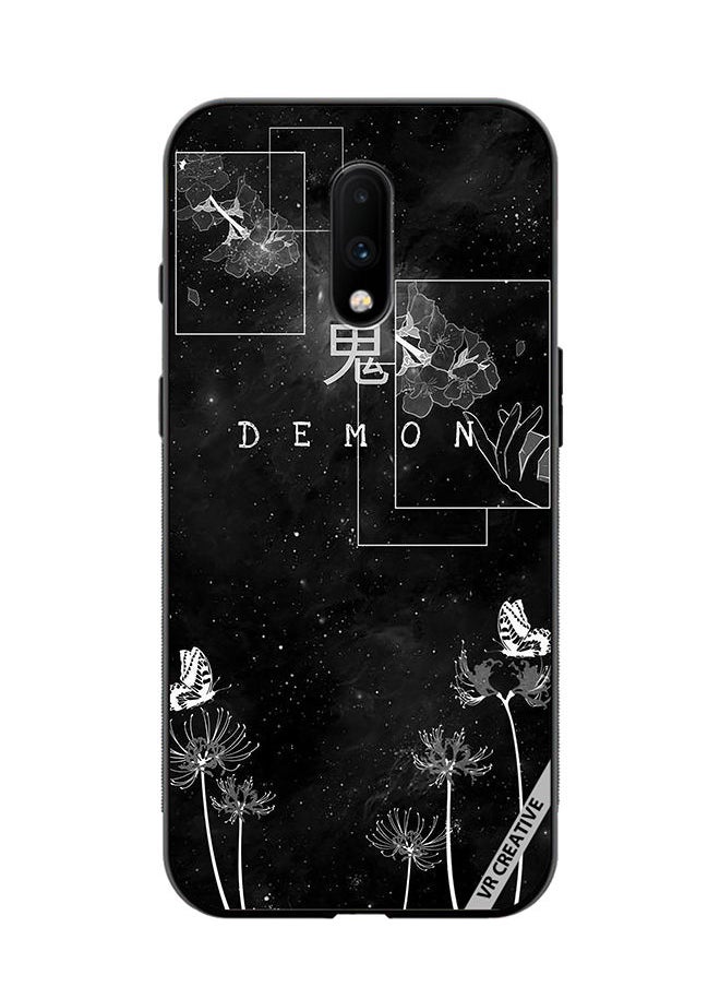 Protective Case Cover For OnePlus 7 Demon Design Multicolour