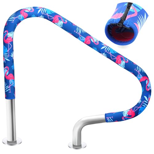 Junkin Pool Handrail Cover Swimming Pool Hand Rail Cover Slip Resistant Railing Blue Rail Grip for Swimming Hand Railing(8 ft) - Image 1