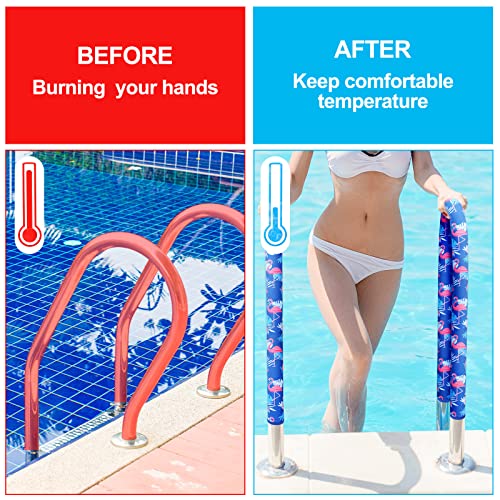 Junkin Pool Handrail Cover Swimming Pool Hand Rail Cover Slip Resistant Railing Blue Rail Grip for Swimming Hand Railing(8 ft) - Image 4