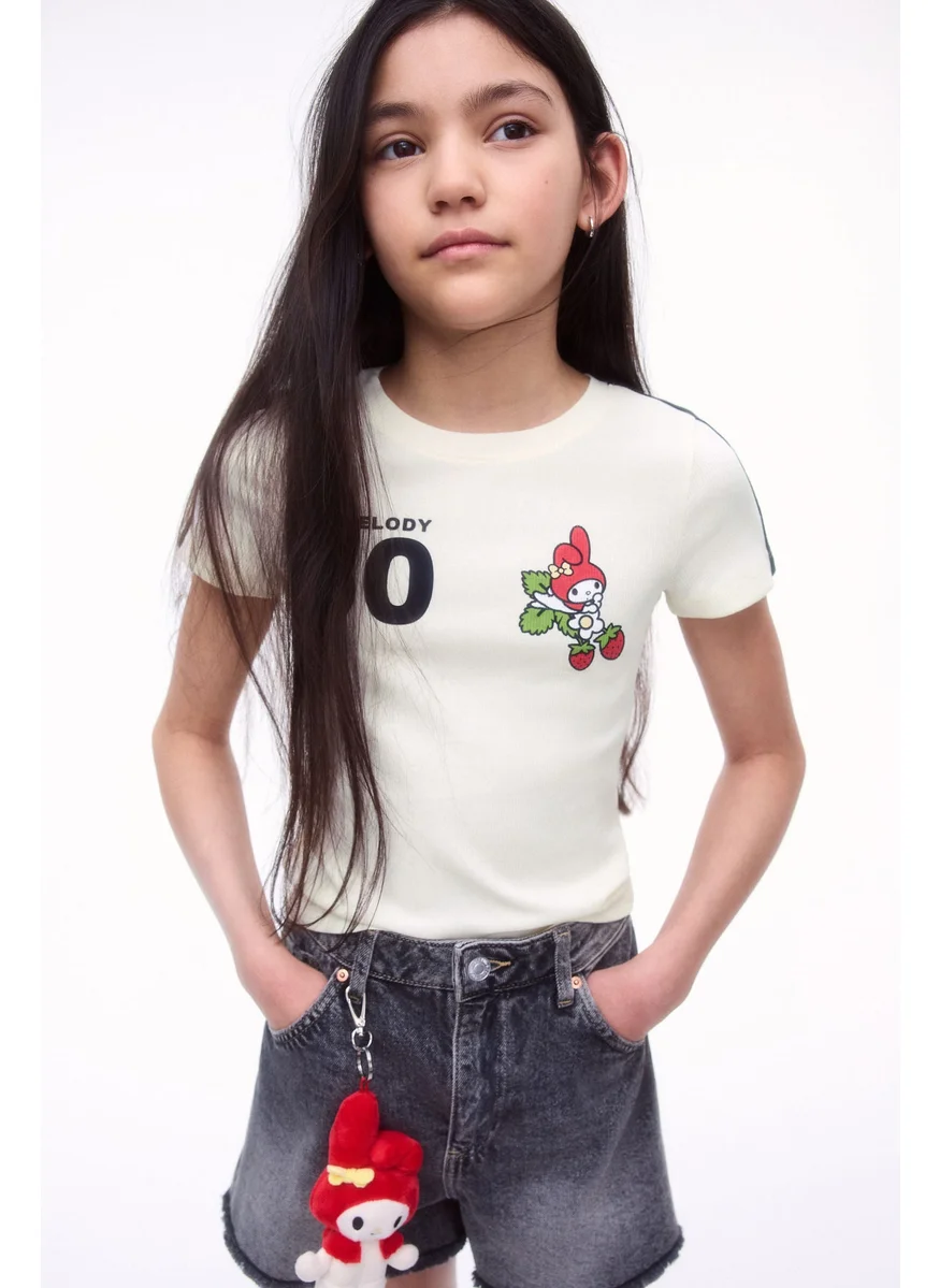 اتش اند ام Printed Jersey Top