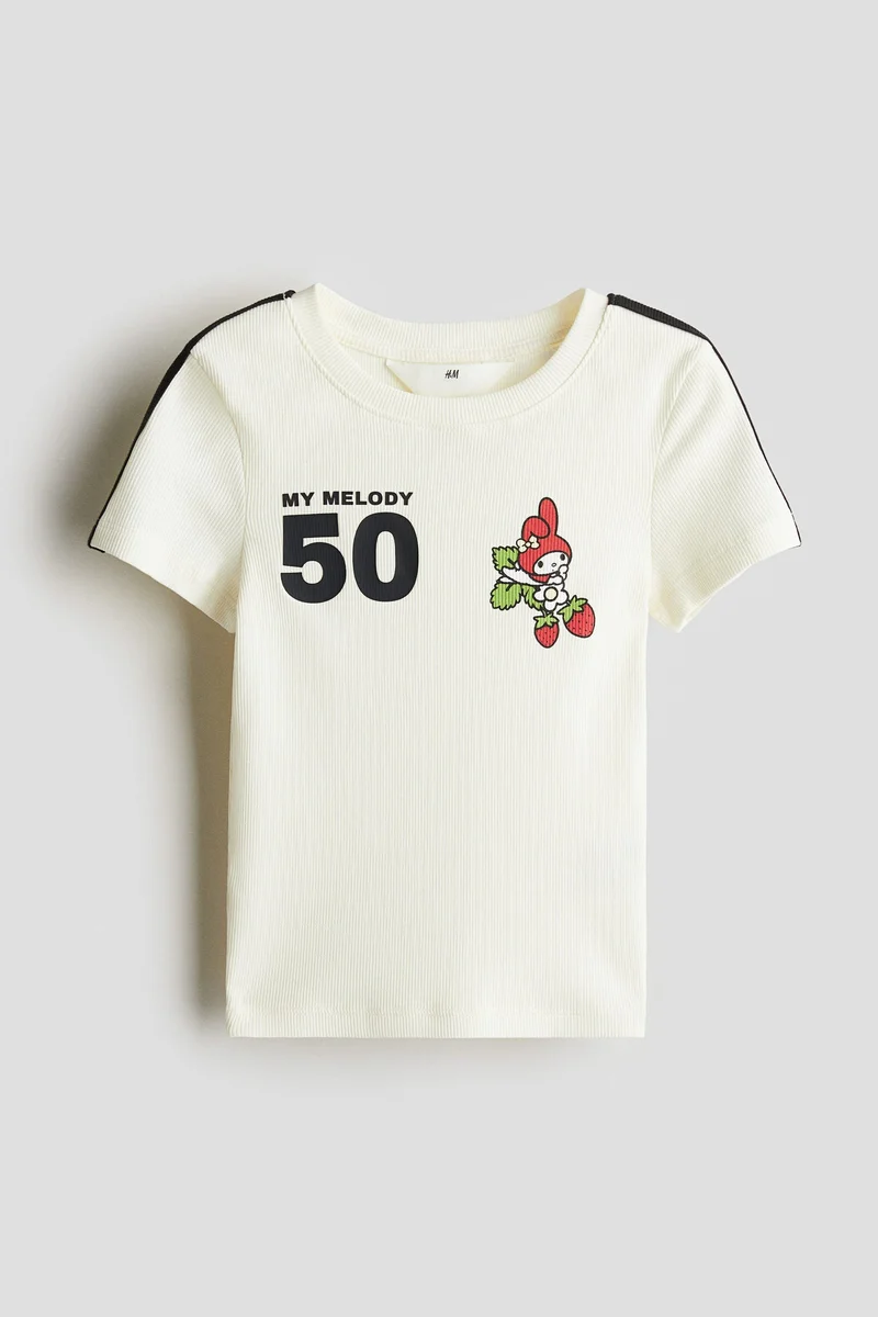 H&M Printed Jersey Top