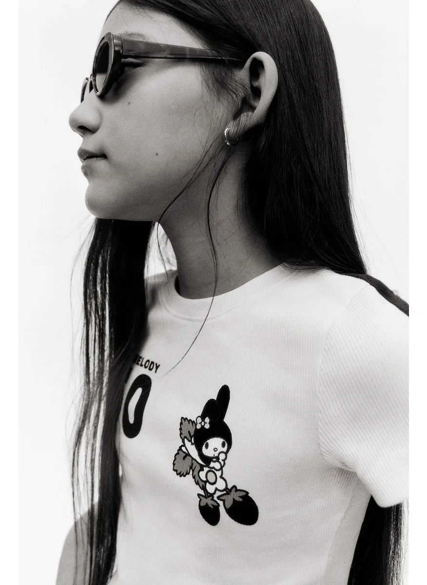 H&M Printed Jersey Top