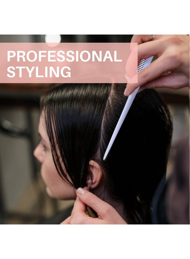 RHOS Rat Tail Combs For Partingfine Tooth Teasing Comb With Pickparting Combs For Braiding Hairhair Combs For Teasing2 Pack Hair Styling Combs Set For Womenmen(Pink&Purple) - Image 3