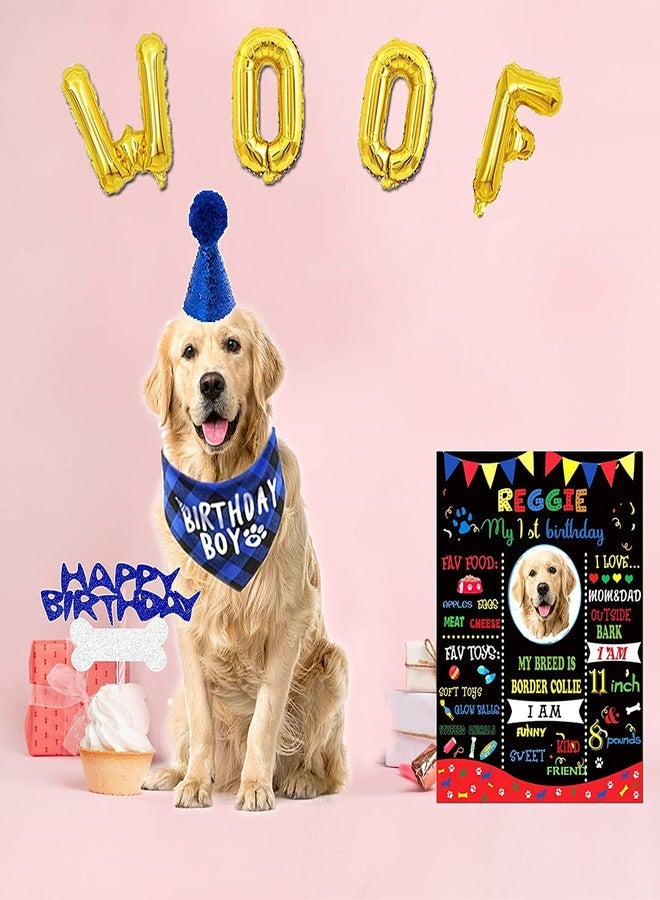 KUTKUT Dog Party Decorations - Bandana, Hat, Cake Topper, Banner, Curtain, Tablecloth, Balloons, Card - Image 4
