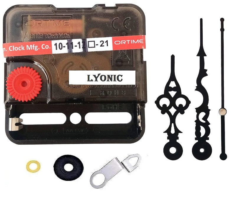 LYONIC LYONIC Ajanta Mfg Plastic Superhero Quartz Sweep Silent Movement Machine for Wall Clock Needle Black CT  - Image 1