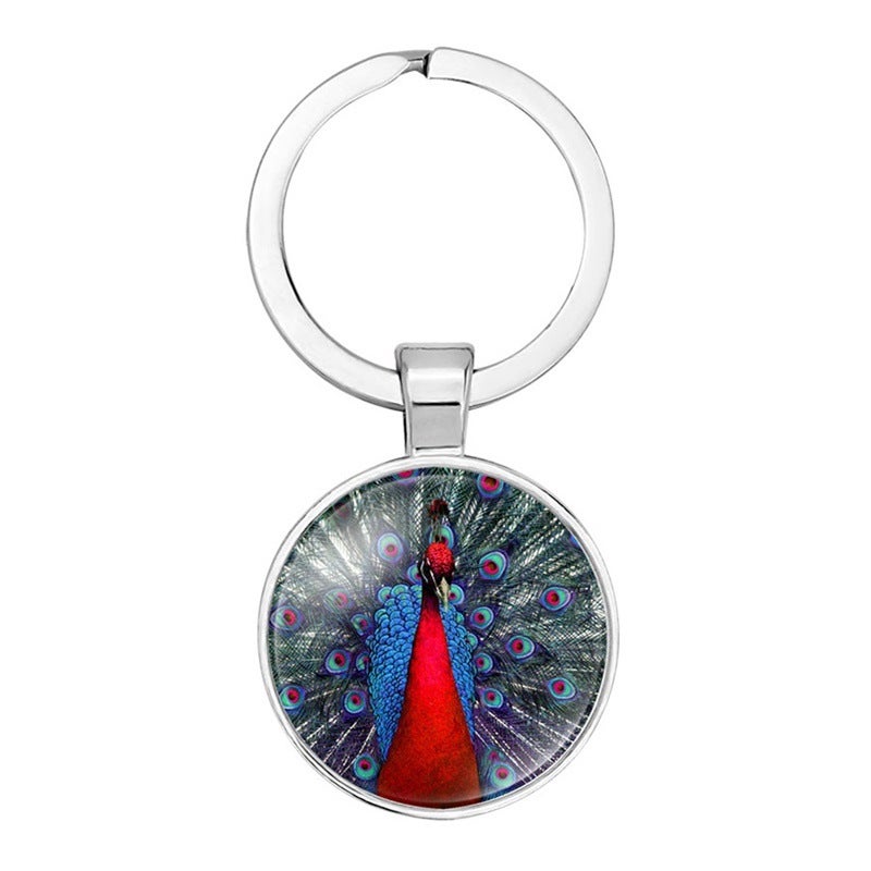 wish hot Yiwu commodity beautiful peacock Time Gem key ring creative fashion accessories gift wholesale - Image 2