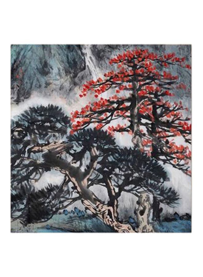 RYN Nature Abstract MDF Wall Art Multicolour 30x30centimeter - Image 2