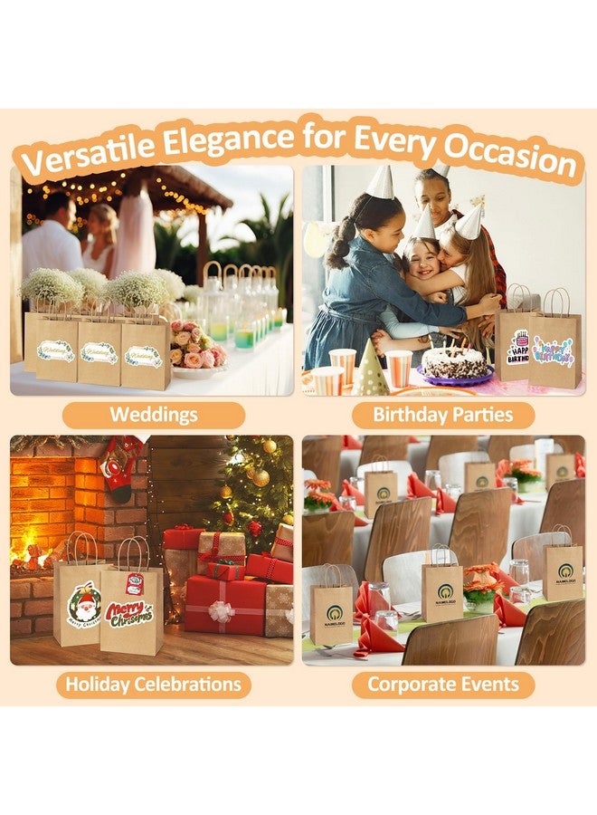 BagDream Gift Bags 8x4.25x10.5 25Pcs Kraft Paper Bags, Shopping Bags, Merchandise Retail Grocery Bags, Brown Paper Gift Bags Bulk with Handles 100% Recyclable Paper Bags Sacks - Image 5