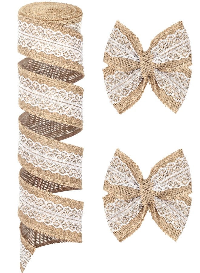 VGOODALL Jute Burlap Ribbon Roll, 11 Yards Brown Rustic Burlap Ribbon Natural Jute Lace Ribbon for Crafts Gift Wrapping Wreath Home Decoration - Image 1