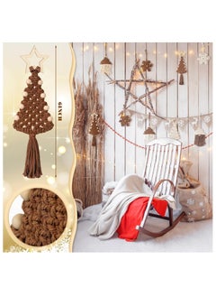 Antikiano 9 Pcs Boho Christmas Tree Hanging Ornaments Knitted Boho Christmas Tree Decorations Gnome Rustic Farmhouse Christmas Decor Macrame Handmade Knitted Boho Gnome Ornament for Holiday Hanging  - Image 4