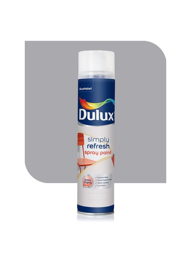 طلاء بخاخ Dulux Simply Refresh | DIY، سريع الجفاف مع لمسة نهائية لامعة للمعادن والخشب والجدران - 400 مل (فضي) - pzsku/Z5297E29B17CCE7AA3A6EZ/45/_/1740983074/24849b2b-40f3-4d91-bdc9-583f88012b56