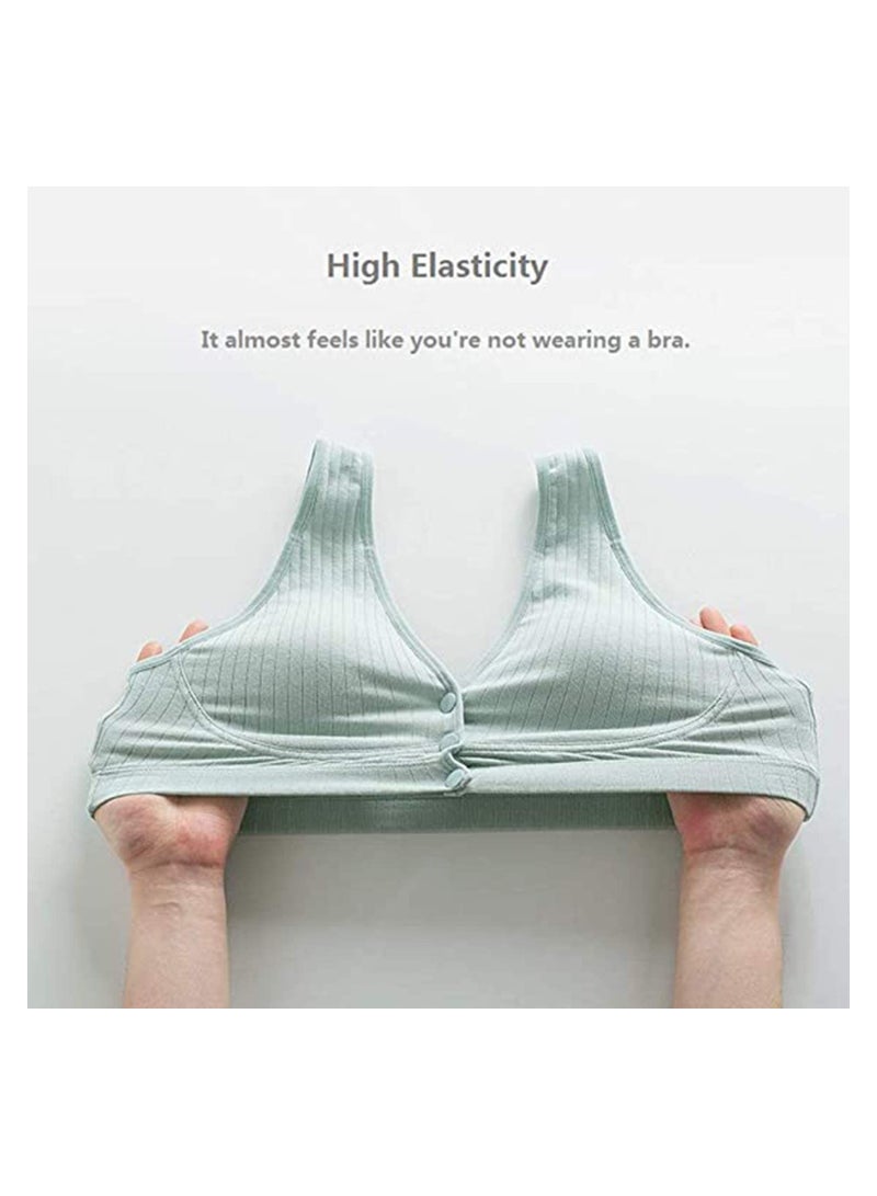 SYOSI Women Cotton Bra Wirefree Maternity Bras Bralette Tank Top Style Sleep Adjustable Crossover Bra - Image 4