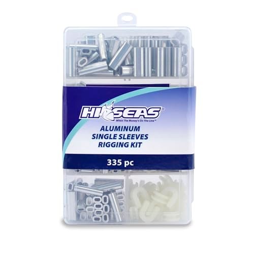 HI-SEAS Aluminum Single Sleeves 285 pc, 25 Small Stainless Steel Thimbles, 25 Large Nylon Thimbles - Image 2