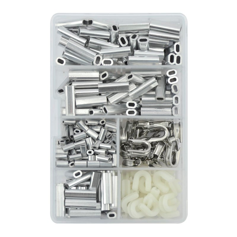 HI-SEAS Aluminum Single Sleeves 285 pc, 25 Small Stainless Steel Thimbles, 25 Large Nylon Thimbles - Image 4