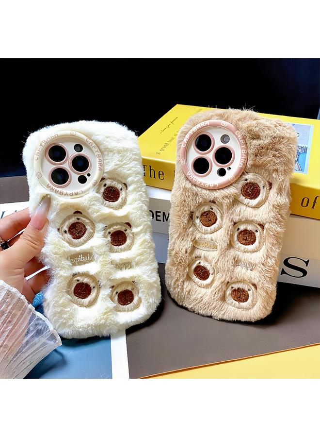 S-TOP Case For iPhone 15 Bear Plush Silicone Phone Case - Image 2