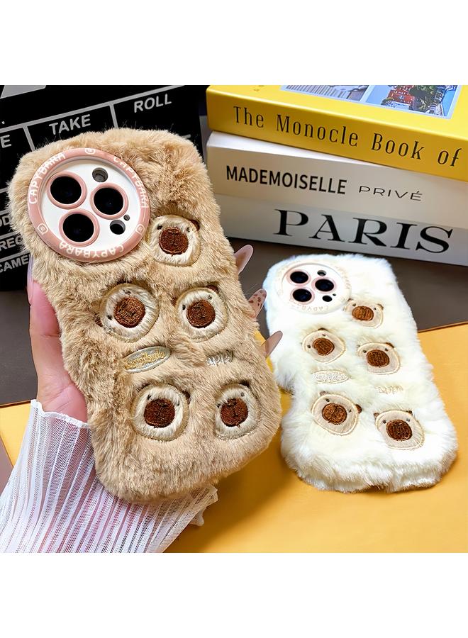 S-TOP Case For iPhone 15 Bear Plush Silicone Phone Case - Image 3