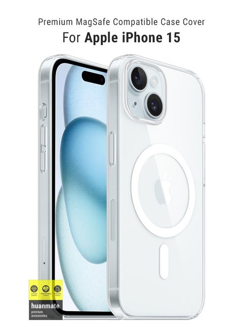 Magsafe Compatible Case Cover For Apple iPhone 15 Clear