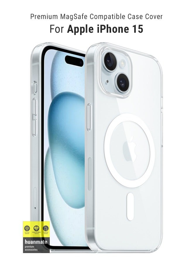 huanmate Magsafe Compatible Case Cover For Apple iPhone 15 Clear  - Image 1