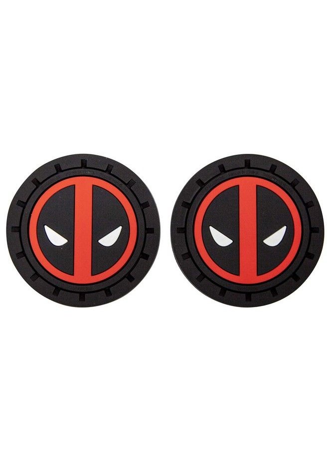 Plasticolor 001965R01 Marvel Comics Deadpool Auto Car Truck Suv Cup Holder Coaster 2Pack  - Image 2