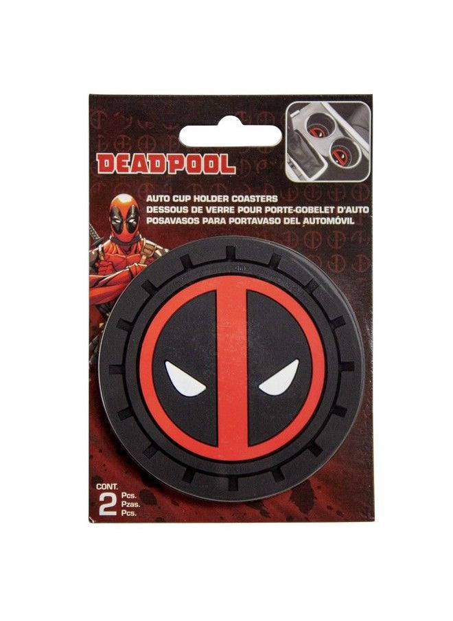 Plasticolor 001965R01 Marvel Comics Deadpool Auto Car Truck Suv Cup Holder Coaster 2Pack  - Image 3