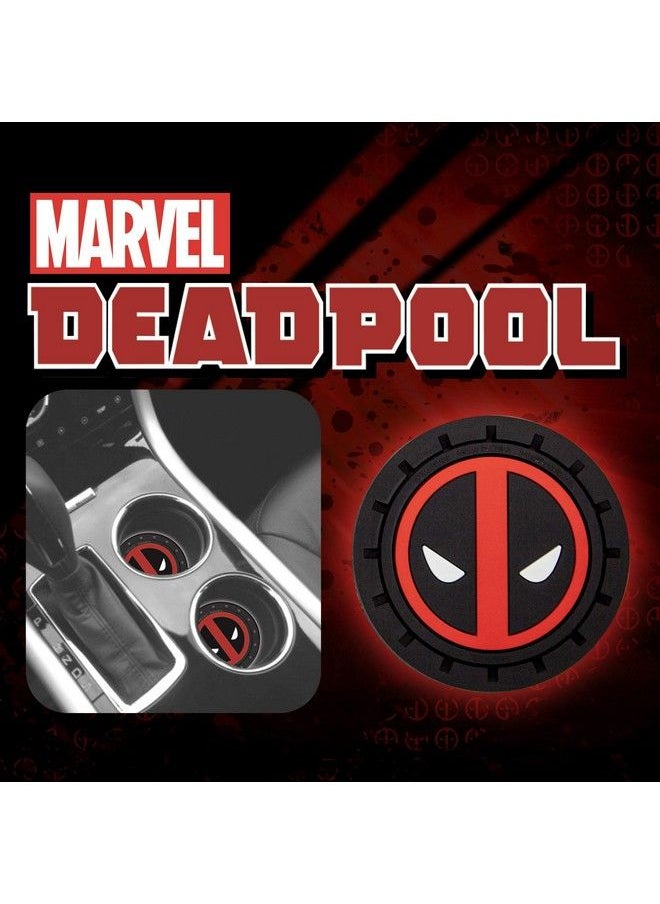 Plasticolor 001965R01 Marvel Comics Deadpool Auto Car Truck Suv Cup Holder Coaster 2Pack  - Image 5