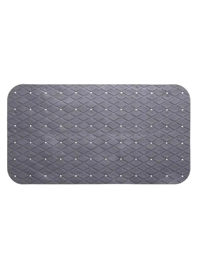 Five Simply Smart Anti Slip Rectangular PVC Bath Mat Grey 70 x 35 cm 160833H