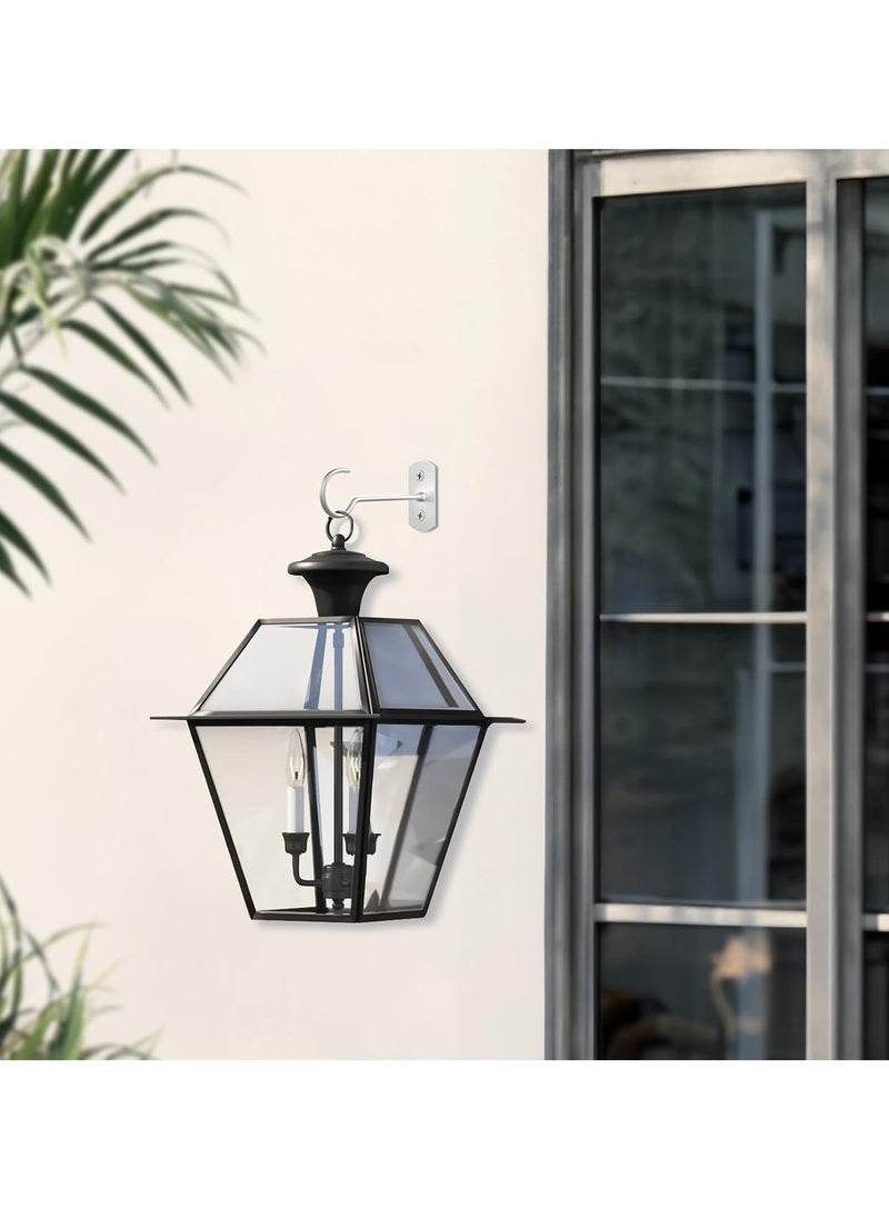 KASTWAVE 4Pack Hanging Plant Bracket, 6inch Metal Plant Hook Shepherds Hook Decorative Wall Plant Hanger for Hanging Lanterns Bird Feeder Flower Basket Home Decor  - Image 3