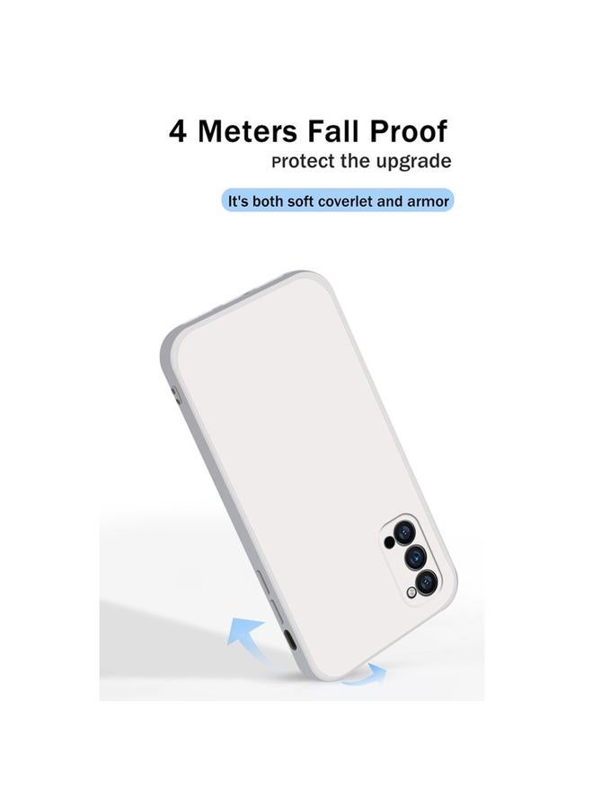 S-TOP Case For OPPO Reno4 Pro Solid Color Imitation Liquid Silicone Straight Edge Dropproof Full Coverage Protective Case - Image 5