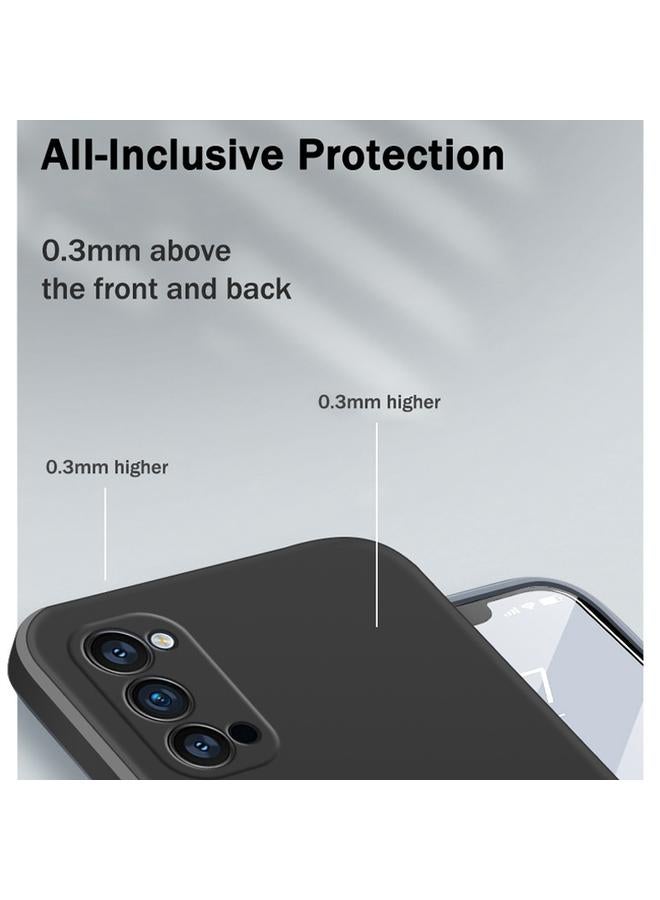 S-TOP Case For OPPO Reno4 Pro Solid Color Imitation Liquid Silicone Straight Edge Dropproof Full Coverage Protective Case - Image 4