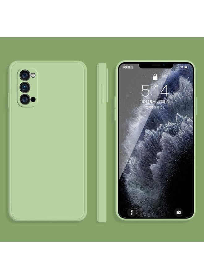 S-TOP Case For OPPO Reno4 Pro Solid Color Imitation Liquid Silicone Straight Edge Dropproof Full Coverage Protective Case - Image 1