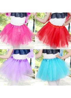 KASTWAVE Dress-Up Tutus for Girls - Pack of 6 Colored Tutu Skirts - Tulle Three-Layered Girls Tutu Girls Ballet Tutu Kids Birthday Princess Party Favor Dress Skirt Set  - Image 2