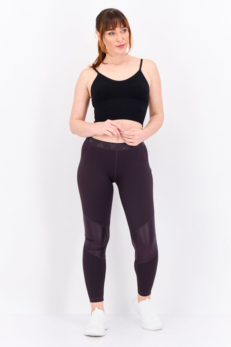 Adidas Women Sportswear Fit Training Leggings, Dark Purple - Image 4