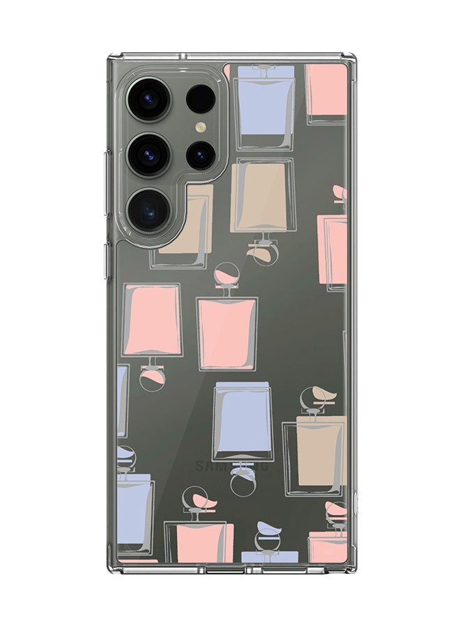 Stylizedd Classic Clear Case for Samsung Galaxy S25 Ultra , Hybrid Soft Case Flexible Edges Anti Drop TPU PC Gel Thin Transparent Cover - Fragrant Perfume - Image 1