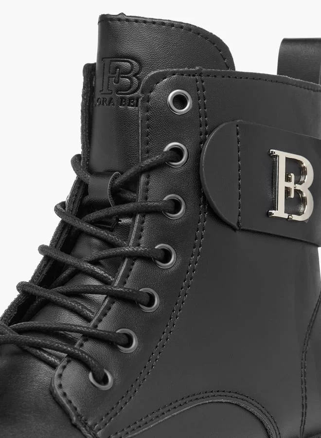 فلورا بيلا من شو إكسبرس Women Solid Ankle Boots with Zip Closure