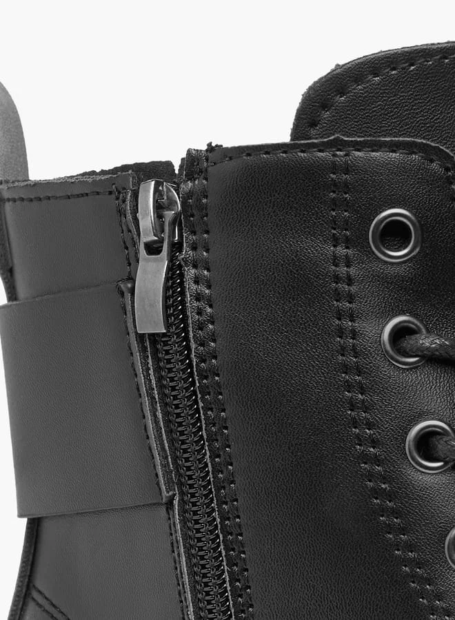 فلورا بيلا من شو إكسبرس Women Solid Ankle Boots with Zip Closure