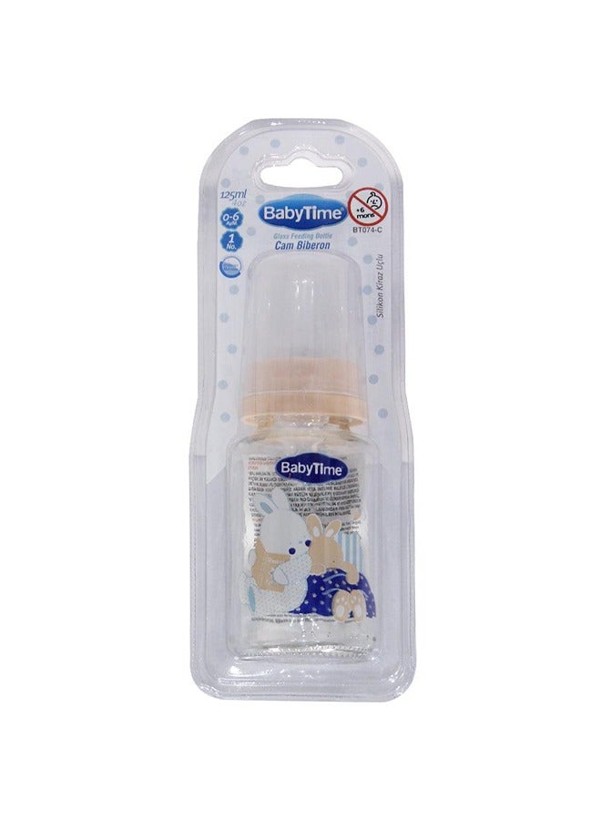 Baby Time Baby Time Baby Glass Feeding Bottle 150ml  - Image 1