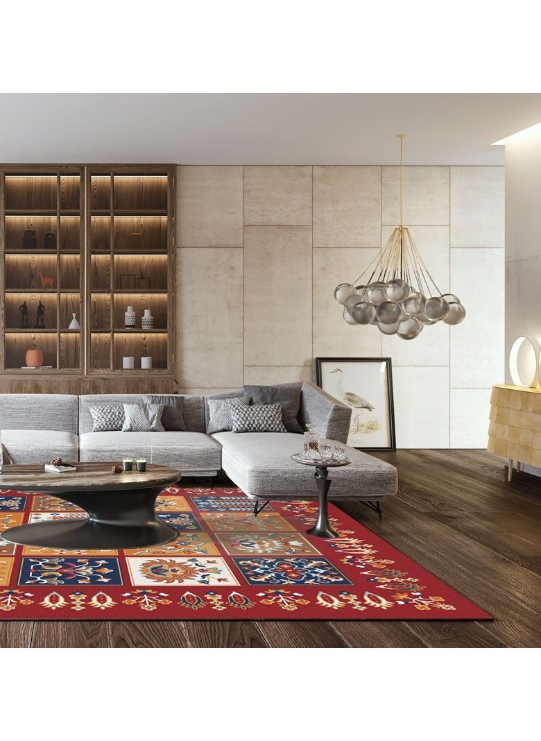 Loquat Squality Non Slip And Washable Foldable Fine Cashmere Carpet(Carpet Only) 
